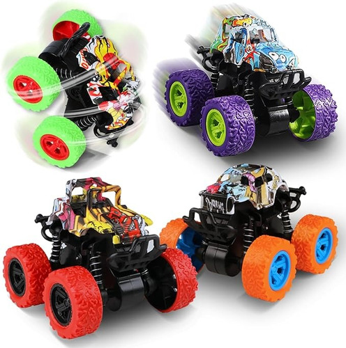 Monster Truck Mountain Buggy Toys - Paquete De 4