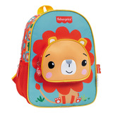 Mochila Espalda Jardin 12 PuLG Fisher Price Animalitos Color Rojo - Leon