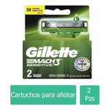 Gillette Mach 3 Sensitive Cartuchos Para Afeitar 2 Piezas