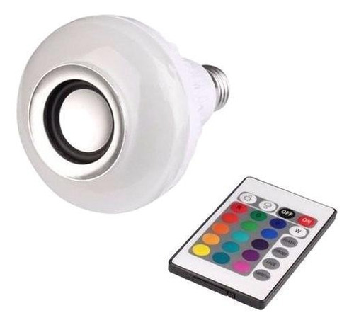 Lâmpada Led Caixa De Som Bluetooth Musical Com Controle Rgb