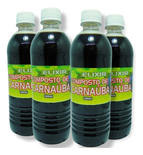 Elixir De Carnaúba - 500ml - Gota, Manchas Na Pele - 4 Unid.