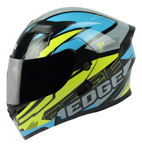 Casco Abatible Moto Edge T68 Con Certificado Dot + Gafas