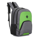 Mochila Escolar Everlast 16291 Color Verde Diseño Liso