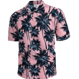 Camisa Hawaiana Casual De Manga Corta 100% Algodón 1698