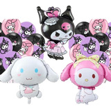 Sanrio Fiesta Kuromi Globo De Cumpleaños Infantil Decoración