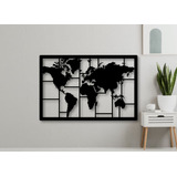 Cuadro Calado Mapa Del Mundo Decorativo Moderno 