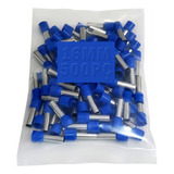 Terminais Pre Isolados 16mm Azul Curto Simples - 500 Peças