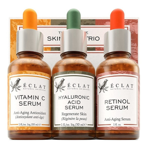 Eclat Kit Skincare  Vitamina C + Ácido Hialuronico + Retinol