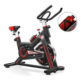 Bicicleta Ergométrica Fitness Inércia 6kg Para Spinning K2 Cor Preta Com Vermelho