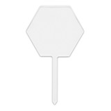 Cake Topper Hexagonal Acrilico 3mm - 10 Pzs. 