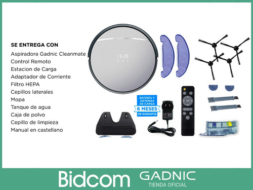 Aspiradora Robot Gadnic Limpia Pisos Inteligente Control App