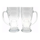 Set 2 Vasos Cerveceros 600ml Shoperos Diseño Futbol Allegra