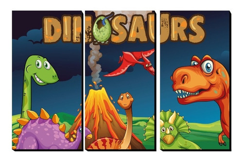 Cuadro Decorativo Dinosaurios 