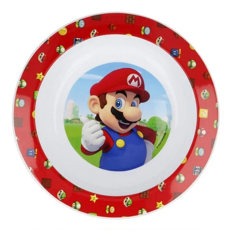 Bowl Infantil Apto Microondas Super Mario Nintendo