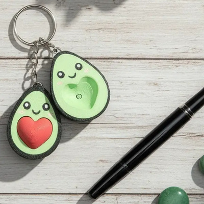 Llavero De Iman Aguacate Amor Amistad Pareja Amigos 2pzs | Meses sin interés