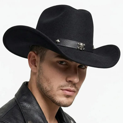 Sombrero Vaquero Texana 8 Segundos Hombre Mujer Retro Rider Color Negro Talla M | Meses sin interés