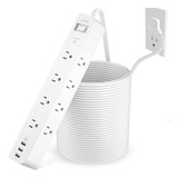 Cable De Extensión De 10 Pies Cape Plano Power Strip Surge P