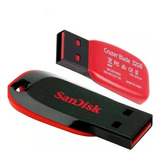 Pendrive Sandisk Cruzer Blade 32gb 2.0 Negro Y Rojo