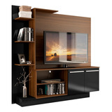 Mueble Para Tv Rack Mesa Con Panel Milo Color Negro