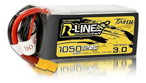 Batería ( Lipo) 1050 Tattu R-line 6s 120 C Versión 3.0 Xt60 