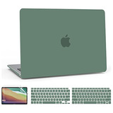 Carcasa+2 Fundas Teclado+prot Pant Para Macbook Air 13 Green