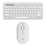 Teclado Y Mouse Logitech Pebble 2 K380s + M350s Blanco