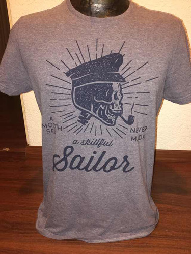 Camiseta Playera Cuidado Con El Perro Sailor Gris