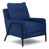 Nuuk Sillon Individual Moderno Sillón Tapizado Base Metálica