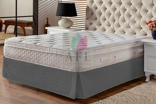 Saia Para Cama Box Matelada Casal Queen 40cm Várias Cores!