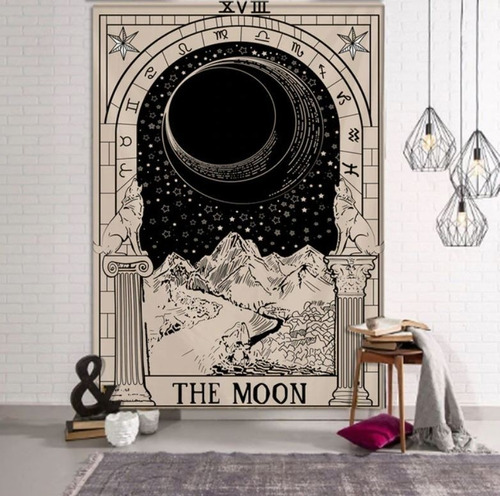 Tapeçaria Decorativa Lua Signos Zodíaco Tamanho 95x70