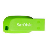 Pendrive Sandisk Cruzer Blade 32gb Verde Sdcz50c-032g-b35ge