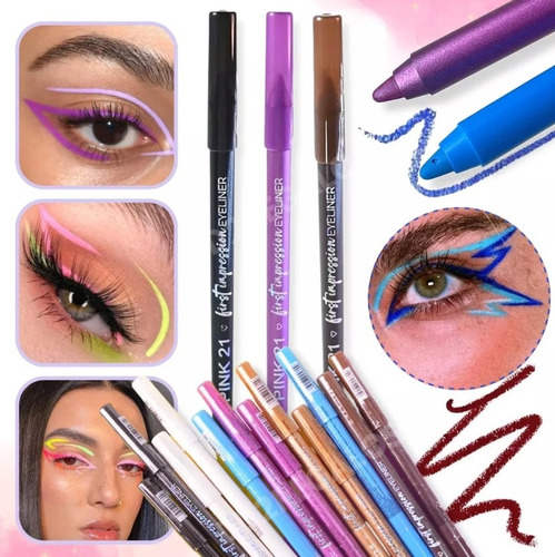 Delineador De Ojos Lapiz Colores Larga Duracion Eyeliner