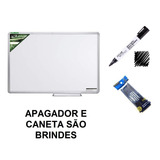 Kit 2 Quadros Escolar Branco Alum 250x120 Cm Souza + Brinde 