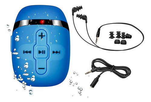 Sewobye Reproductor Mp3 Impermeable Para Nadar, Auriculares 