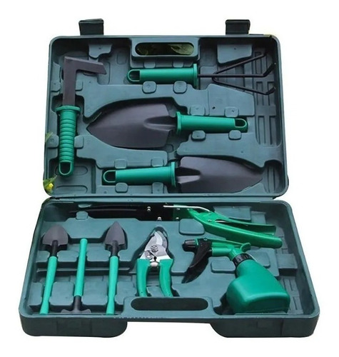 Set Herramientas Kit Jardineria Jardin 10 Pzas Huerta Valija