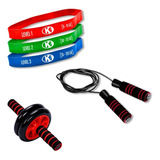 Rueda Rodillo Abdominal Crossfit K6 Fitness Kit 3 En 1 Gym