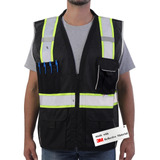 Chaleco De Seguridad Dib Safety, Clase 2, Talla S, Negro