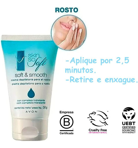 Creme Depilatório Avon Skin So Soft Para O Rosto 30g