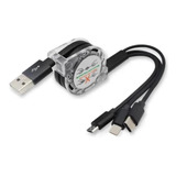 Cable 3en1 Plegable  Retractil - Usb/tipo C-iPhone-microusb