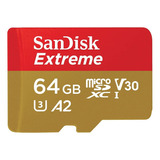 Cartão De Memória 64gb Extreme Sandisk Cartão Microsd