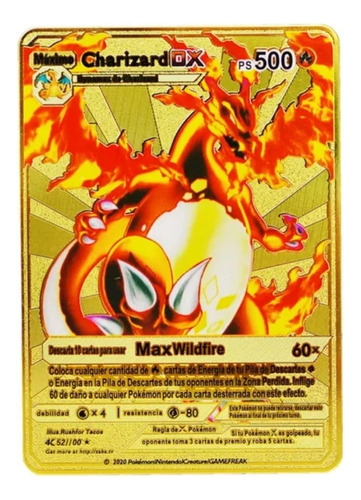 Carta Metal Gold  Rara Vmax Pokémon Go Pikachu Edição Limita