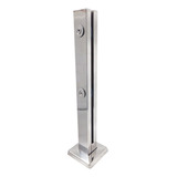 Coluna Torre Aço Inox 40cm Guarda Corpo Corrimão Com Pino