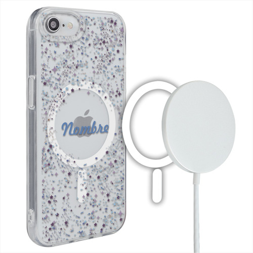 Funda Para iPhone Magsafe Personalizada Estrellas Nombre