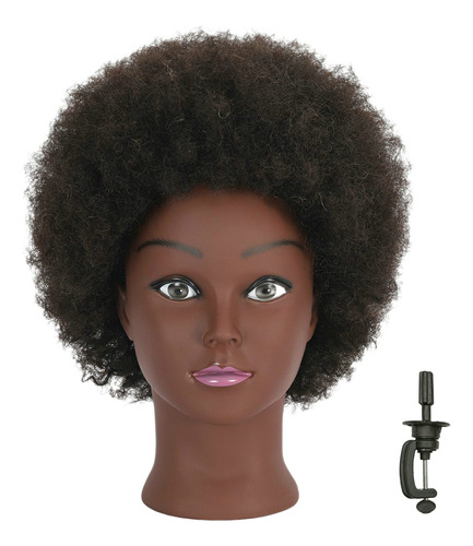 Qacieh Afro - Cabeza De Maniqu De Cabello Humano 100 % Real 