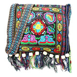 Bolso Bandolera Estilo Vintage Etnico Tribal Bordado Con Bor