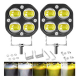 Par Faros De Lupa Led Luz Cinco Color De Auto Moto 32000 Lm