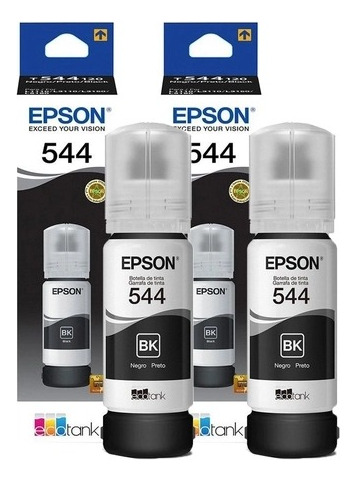 2x Tinta Epson Original  T544120 T544 L3150 L3110 3150 Preto