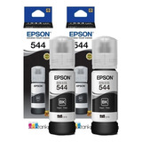2x Tinta Epson Original  T544120 T544 L3150 L3110 3150 Preto