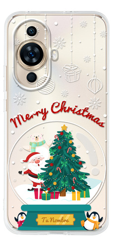 Funda Para Huawei Santa Claus Navidad Con Tu Nombre
