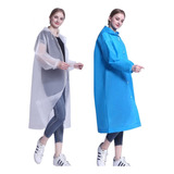 Set 2 Capa Impermeable Portátil Para Lluvia Tipo Gabardina